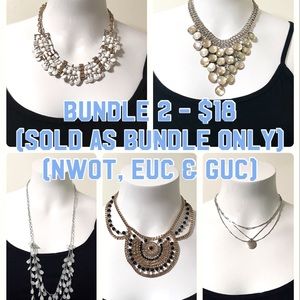 Bundle 2 - All 5 Necklaces for $18 - Sold as Bundle Only - NWOT, EUC & GUC